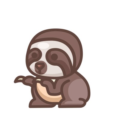 Tembellik Linecolor illüstrasyon