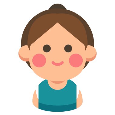 Anne düz illüstrasyon