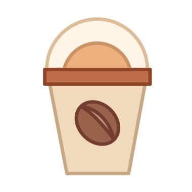 Buzlu kahve Linecolor illüstrasyon