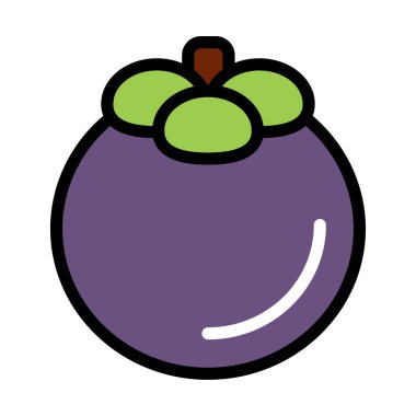 Mangosteen Linecolor illüstrasyon