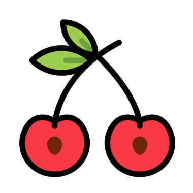 Yarım kiraz Linecolor illüstrasyon
