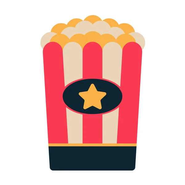 Popcorn vlakke afbeelding — Stockvector