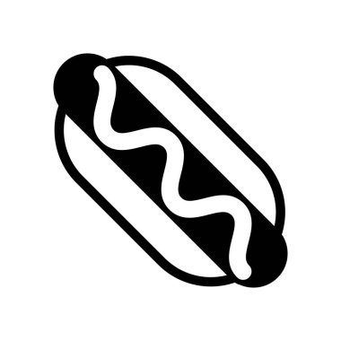 Sosisli sandviç katı illüstrasyon