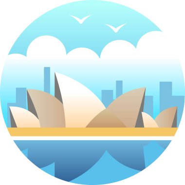 Opera Binası degrade illüstrasyon