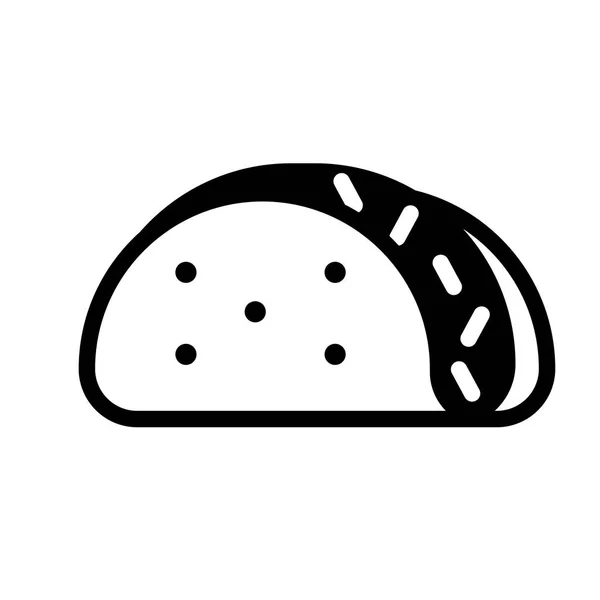 Taco Ilustración sólida — Vector de stock