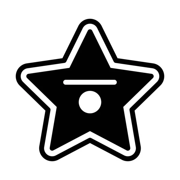 Estrela de Hollywood ilustração sólida — Vetor de Stock