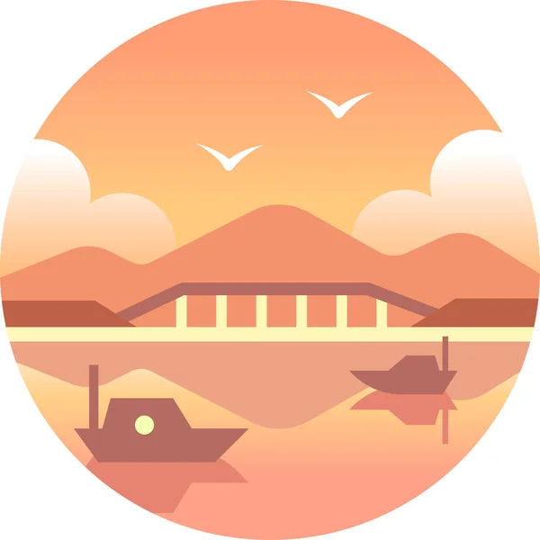 Gradiente de Hobart ilustración — Vector de stock