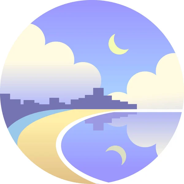 Bondi beach gradiens, illusztráció — Stock Vector