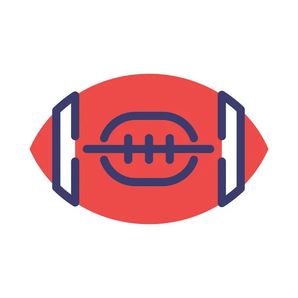 Football americano FlatOutline illustrazione — Vettoriale Stock