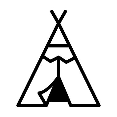 Kızılderili çadırı katı illüstrasyon