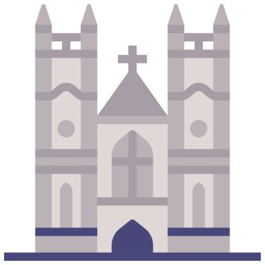 Westminster abbey düz illüstrasyon