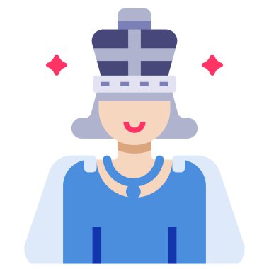 Kraliçe Elizabeth düz illüstrasyon