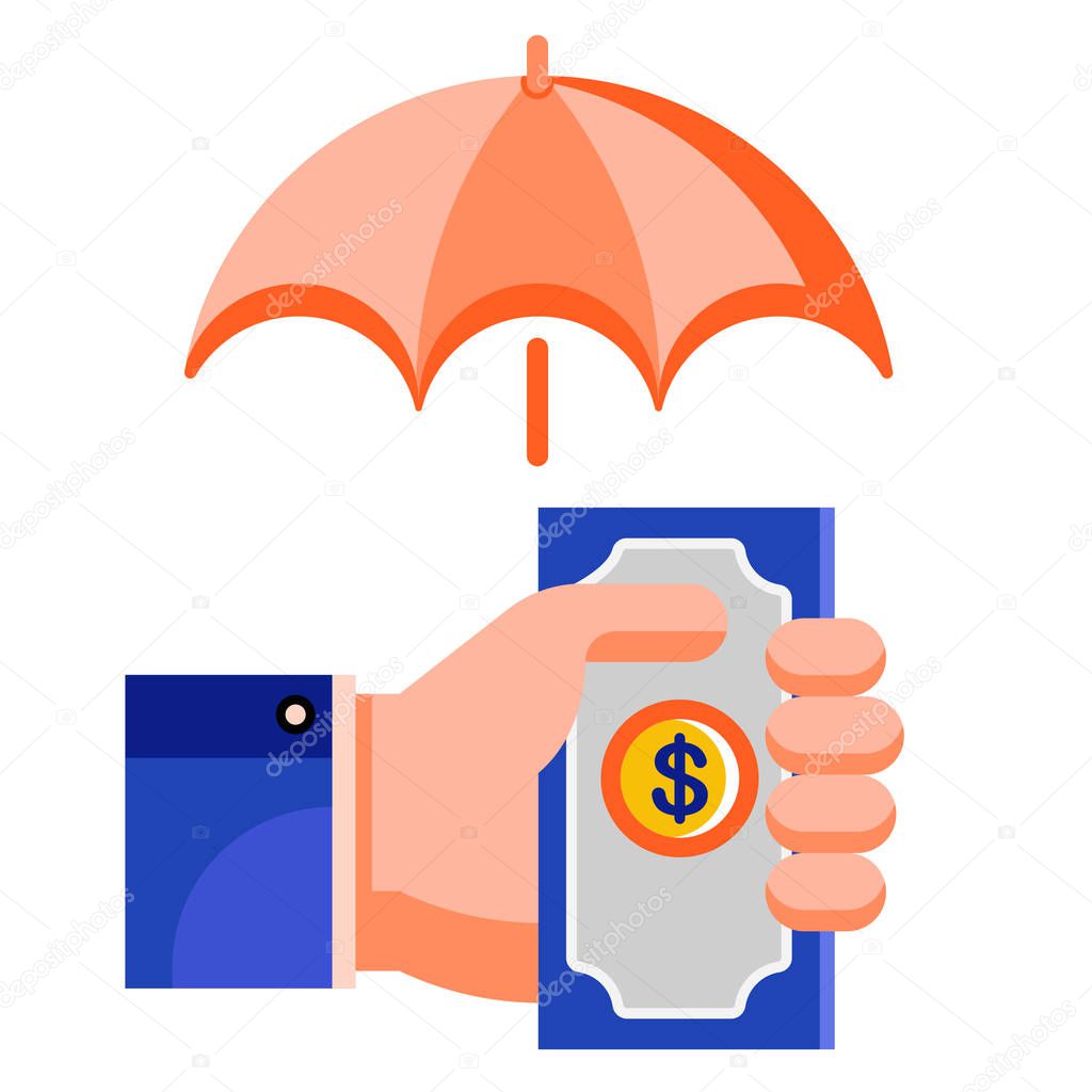 Insurance payment flat illustration