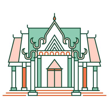 Tay tapınak Linecolor illüstrasyon