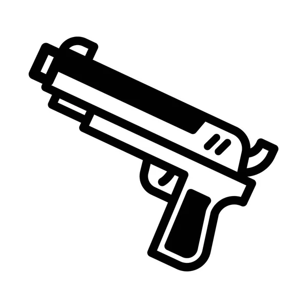 Pistola fora da lei Ilustração sólida — Vetor de Stock