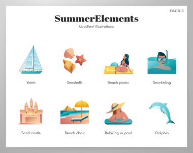 Yaz öğeleri Icon pack