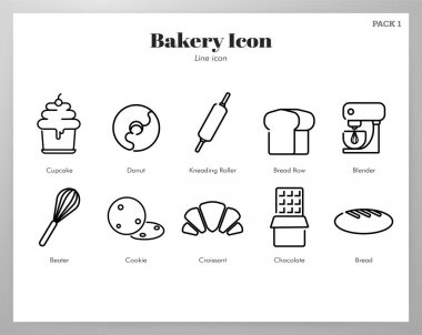 Pastane simgesi Çizgi paketi