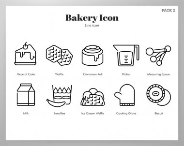 Pastane simgesi Çizgi paketi