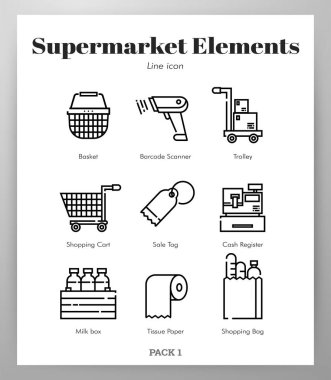 Süpermarket elemanları Line paketi
