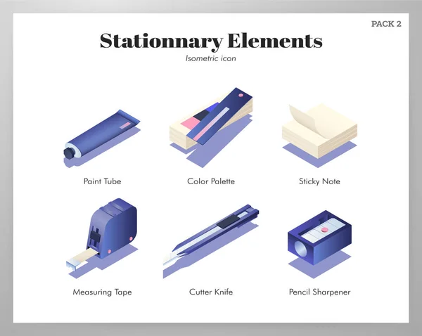 Elementos Estacionarios Icono Web Ilustración Vectorial — Vector de stock