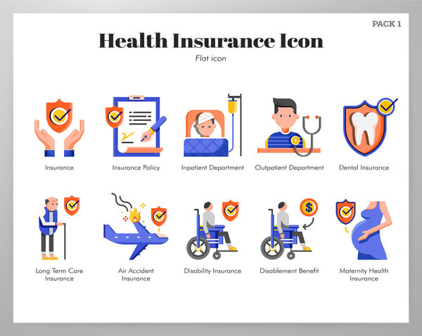 Иконки медицинского страхования
