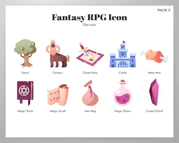 Fantezi Rpg simgeleri Düz paketi