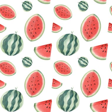 Karpuz handdrawn dikişsiz desen