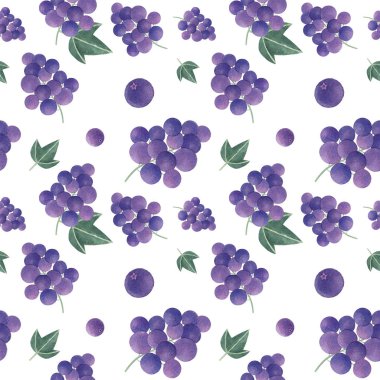 Üzüm handdrawn dikişsiz desen