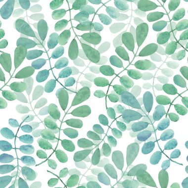 Handdrawn yaprakları dikişsiz desen