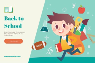 Okula geri dön web tasarımı modeli