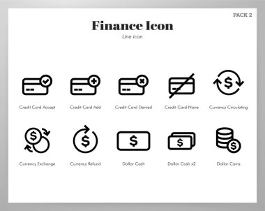 Finans simgeleri Çizgi paketi