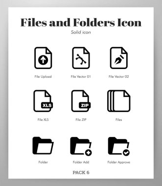 Dosya ve klasörler simgeleri Katı paket