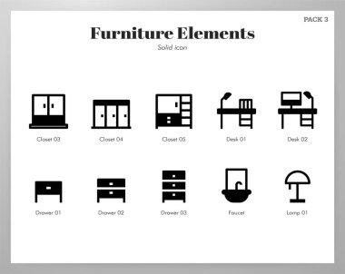 Mobilya elemanları Katı paket