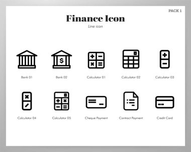 Finans simgeleri Çizgi paketi