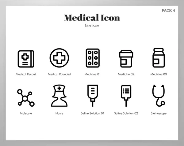 Iconos médicos Paquete Line — Vector de stock