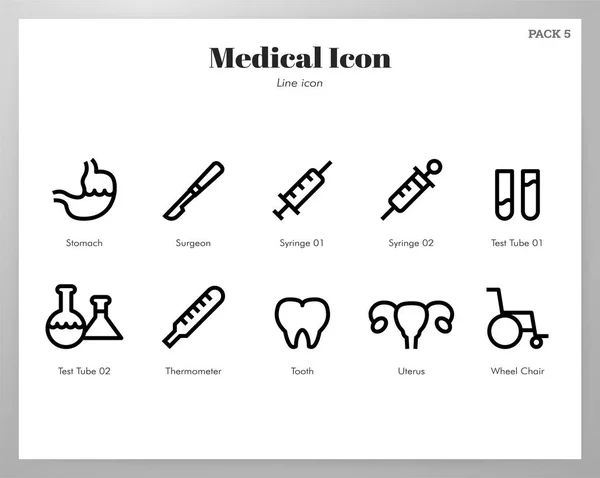 Medical icons Line pack — Stock Vector