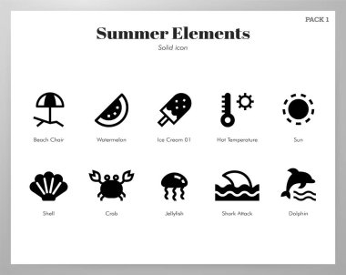 Yaz tatili elemanları Katı paketi