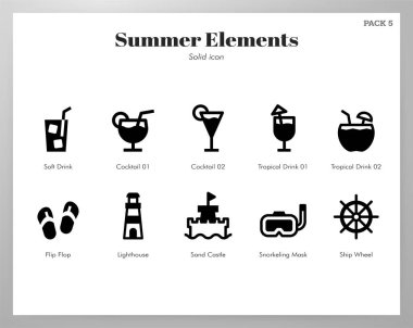 Yaz tatili elemanları Katı paketi