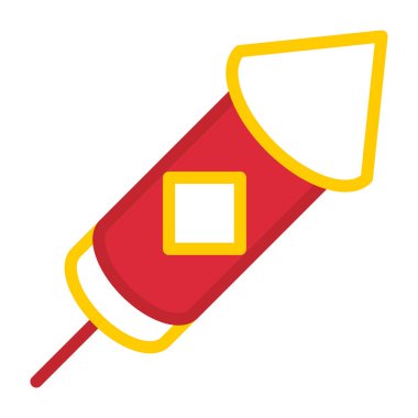 Beyaz arkaplanda havai fişeklerin vektör çizimi