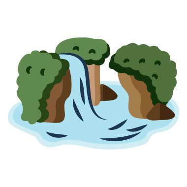 Çizgi film sualtı yaşamının vektör çizimi