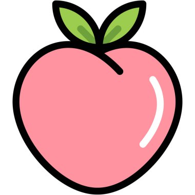 Beyaz arkaplanda elma vektörü simgesi