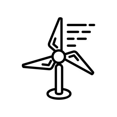 Yel değirmeni ağ ikonu. Vektör illüstrasyonu 