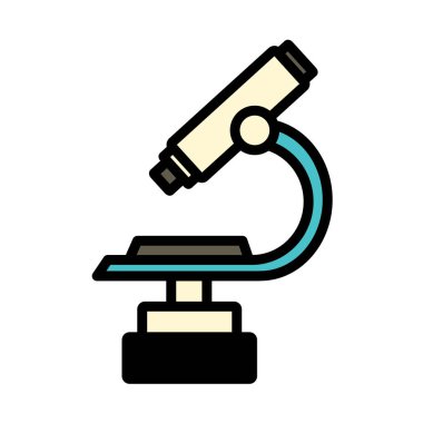 Mikroskop simgesi vektör çizimi 