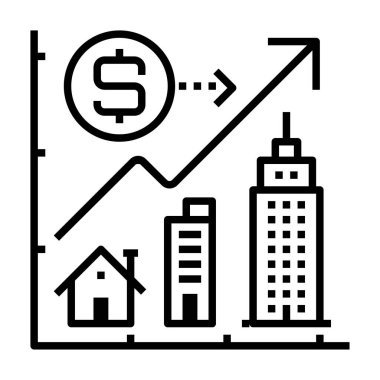 finansal grafik vektör simgesi