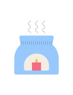 Yanan bir mumun vektör illüstrasyonu