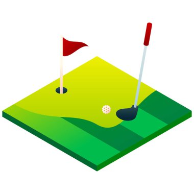 Çimlerin üzerinde golf topu