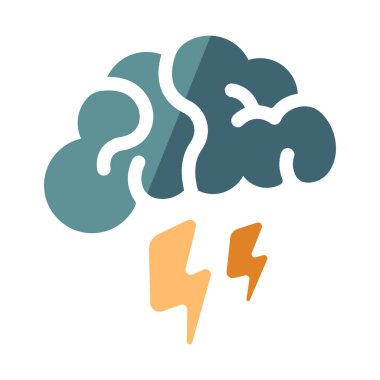 Bir bulut simgesinin vektör illüstrasyonu