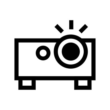 video kamera simgesi, vektör illüstrasyonu