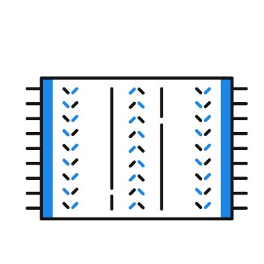 Halı yassı ikon vektör çizimi