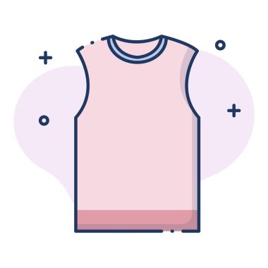 Bir tişörtün vektör illüstrasyonu